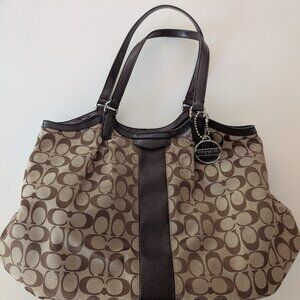 Classic Coach Canvas Monogram Handbag